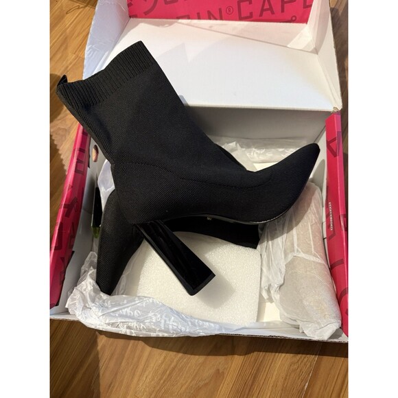 NEW Cape Robbin Faina Black Sock Bootie Women’s Size 8.5 Heels Pointy Toe Boots - Picture 8 of 16